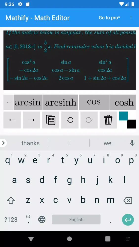 Tangkapan skrin Mathify - AI Math Editor