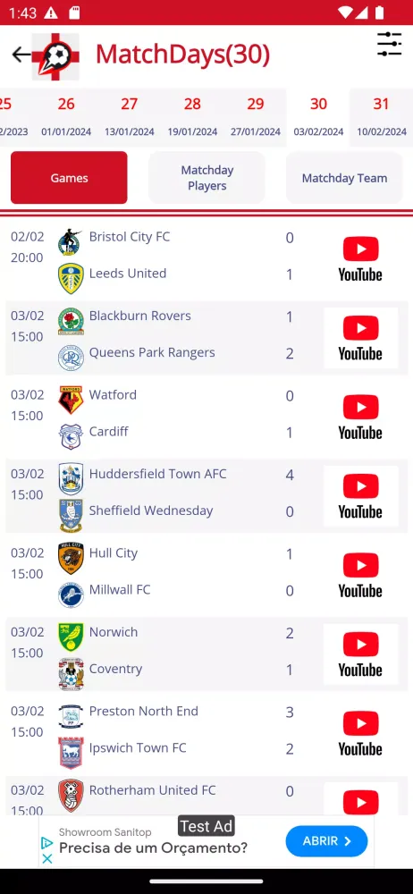 Ảnh chụp màn hình của Championship EFL England