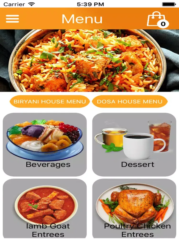 Ảnh chụp màn hình của Dosa and Biryani House iPad 