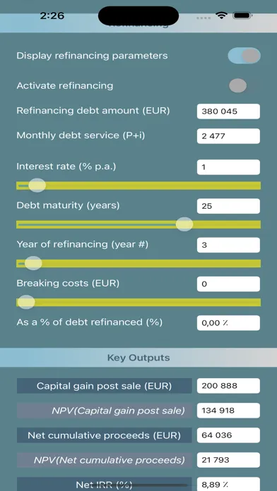 Real Estate Capital Gain Screenshots