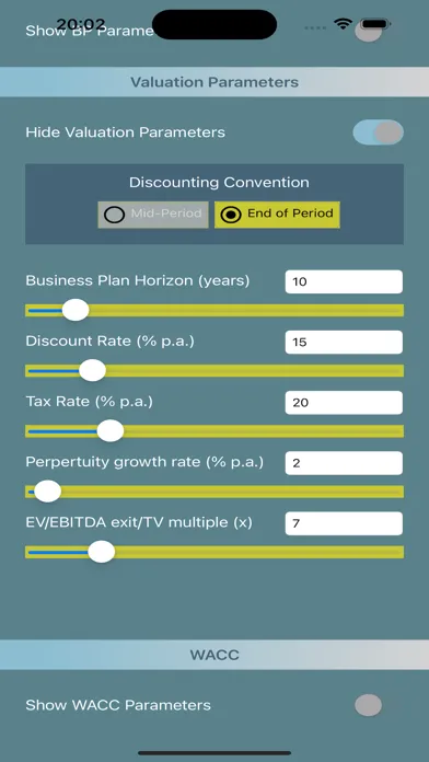 DCF Valuation Tool Screenshots