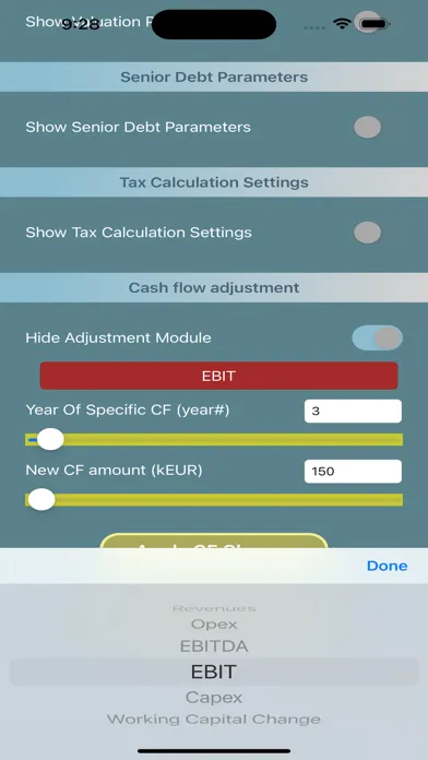 DCF Valuation Tool Screenshots