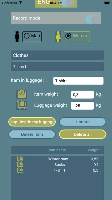 My Luggage List स्क्रीनशॉट
