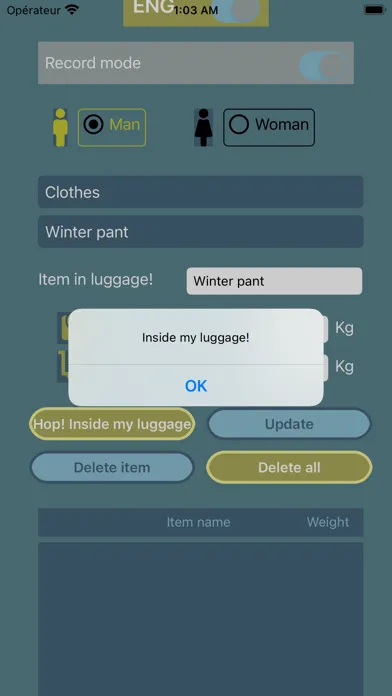 My Luggage List स्क्रीनशॉट