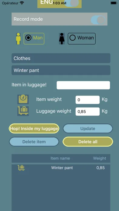 My Luggage List स्क्रीनशॉट
