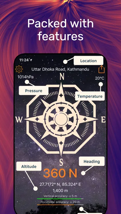 Ảnh chụp màn hình của Compass Ω