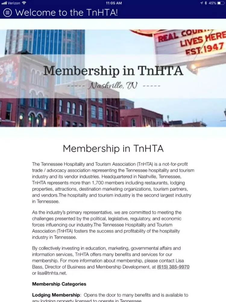 TnHTA App iPad  Screenshots