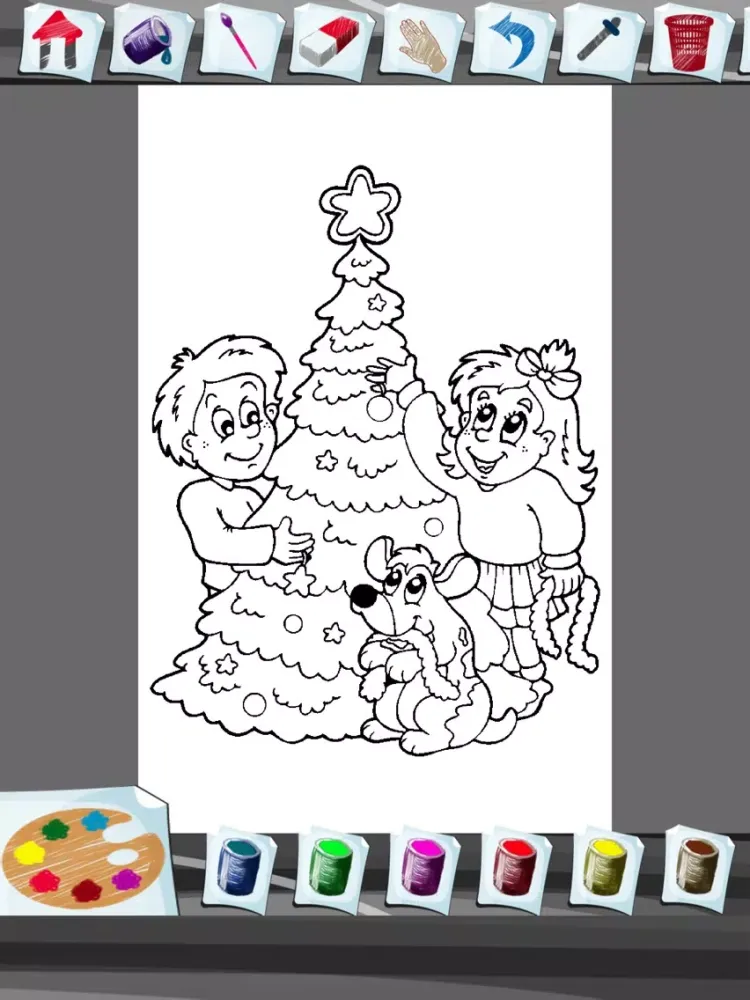 Captures d'écran de Christmas Coloring Book App iPad 