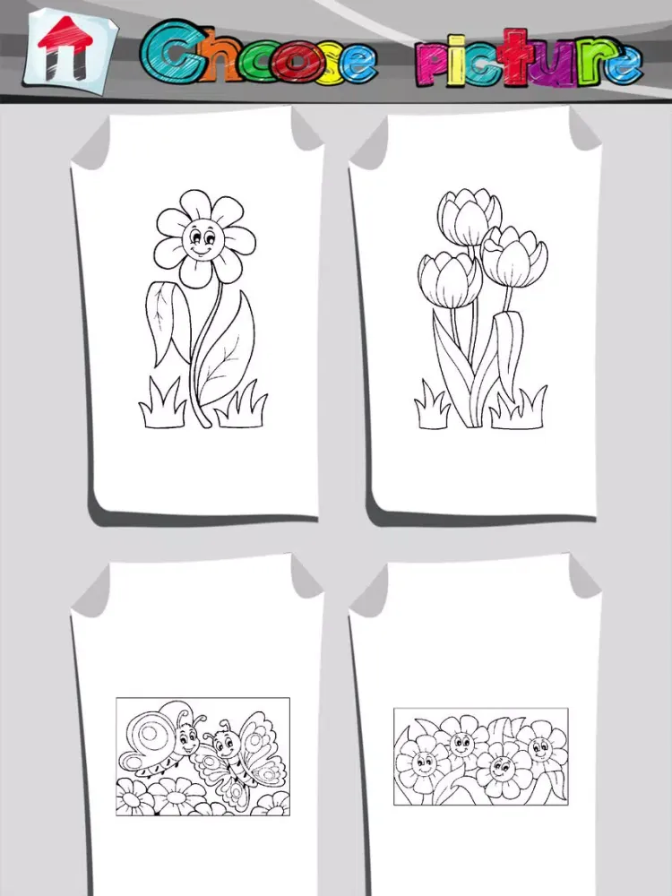 Flower Coloring Book App iPad  स्क्रीनशॉट