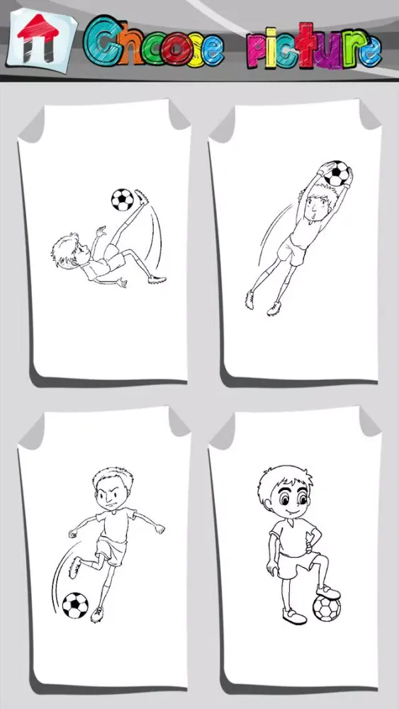 Ảnh chụp màn hình của Football Coloring Book App