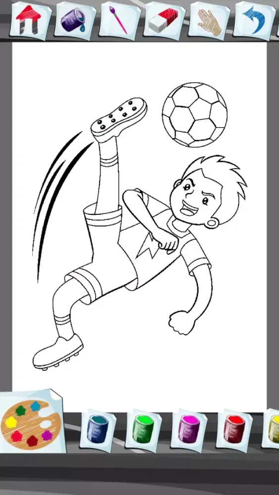 Ảnh chụp màn hình của Football Coloring Book App