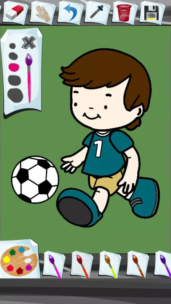 Ảnh chụp màn hình của Football Coloring Book App