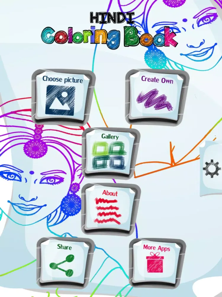 Hindi Coloring Book iPad  Screenshots