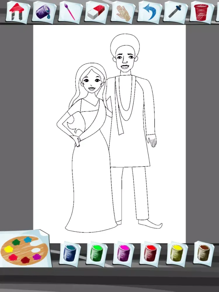 Hindi Coloring Book iPad  Screenshots