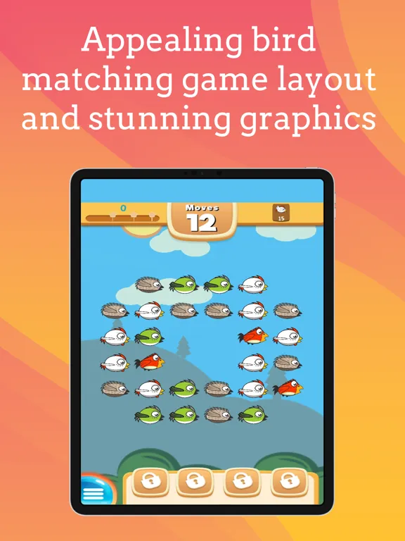 Capturas de tela do Cute Birds: Match3 Puzzle iPad 