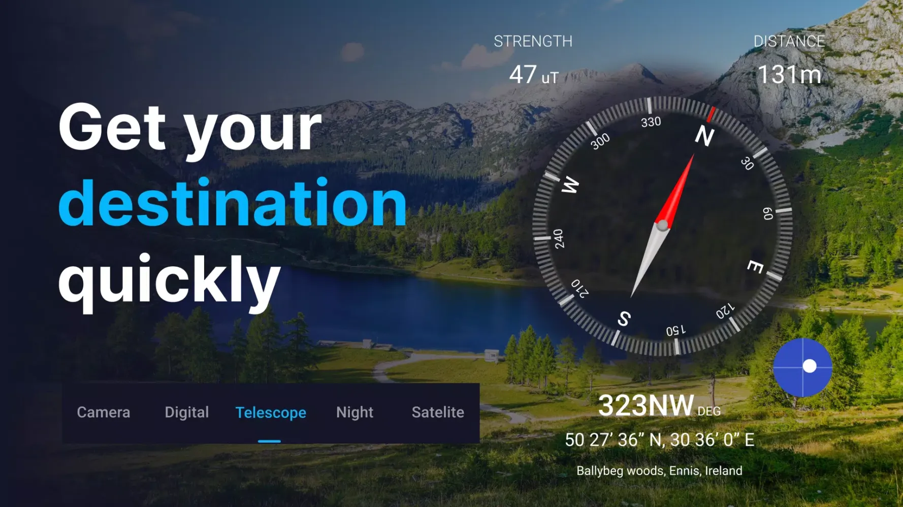 Capturas de tela do Compass app - Accurate Compass
