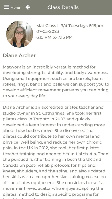 Ảnh chụp màn hình của Compassionate Body Pilates
