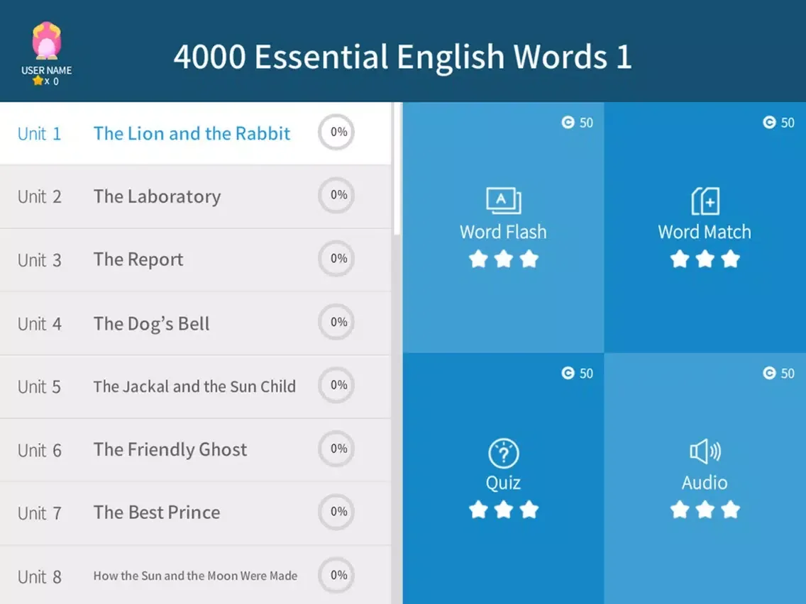 Capturas de tela do 4000 Essential English Words 1 iPad 