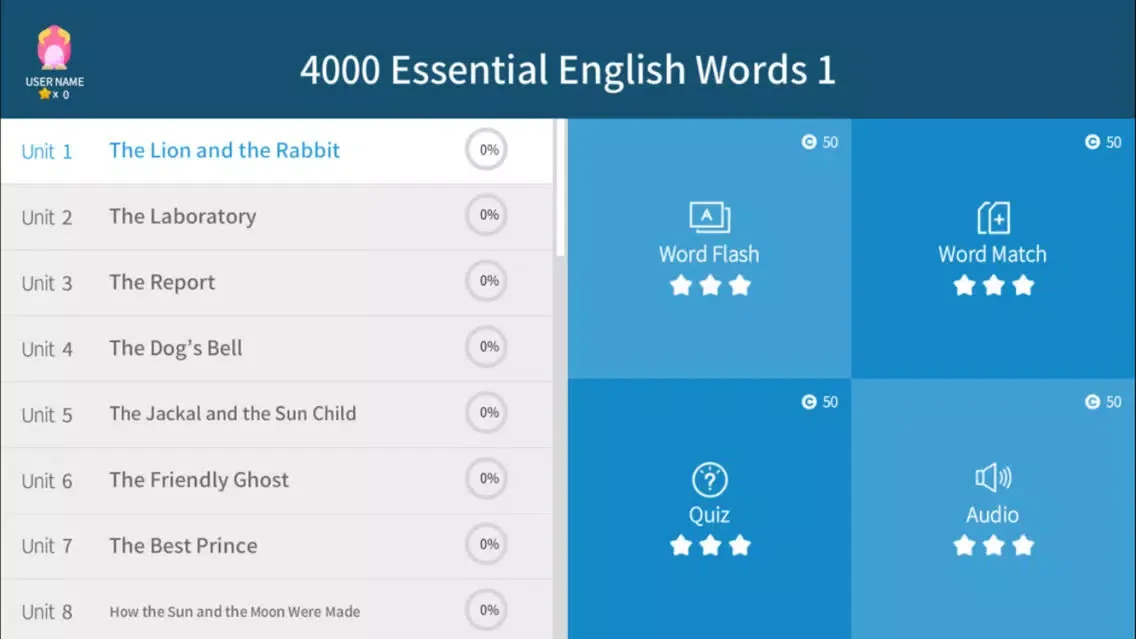 Capturas de tela do 4000 Essential English Words 1