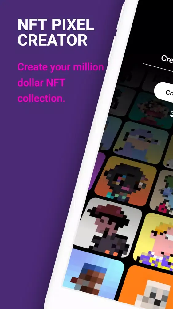 Capturas de pantalla de NFT Pixel Art Creator