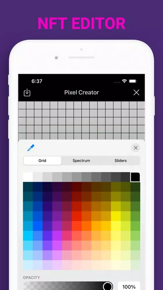 Capturas de pantalla de NFT Pixel Art Creator