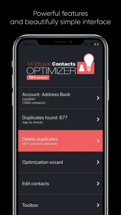 تصاویر Contacts Optimizer Pro