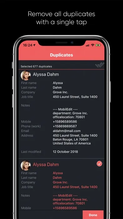 تصاویر Contacts Optimizer Pro