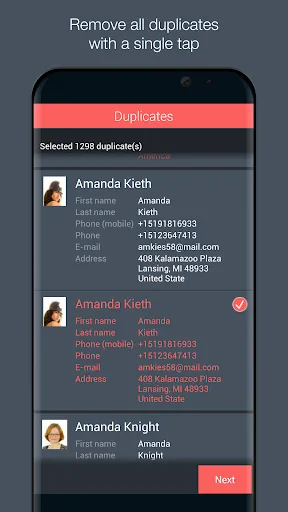 Contacts Optimizer স্ক্রিনশট