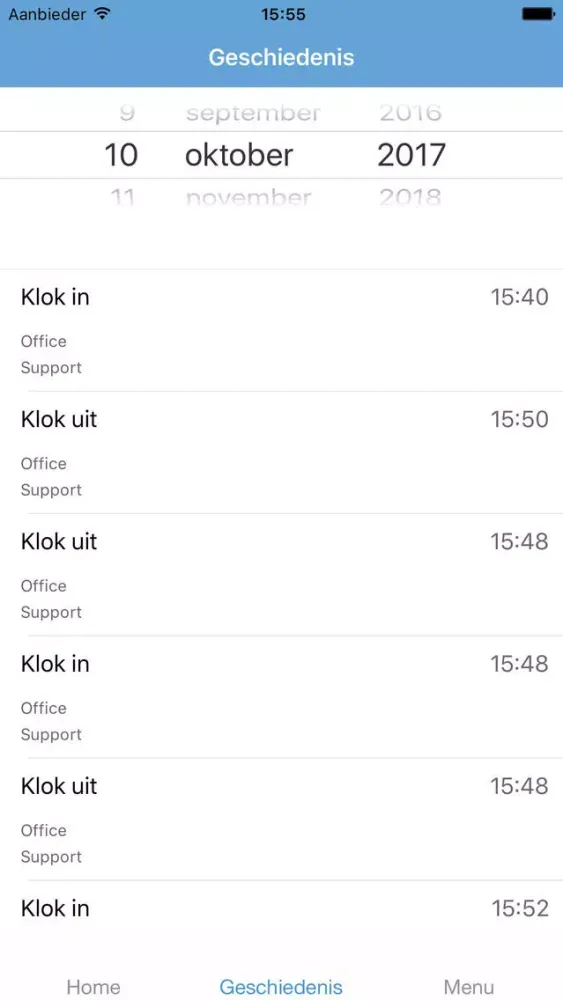 Werkdagen Tijd App স্ক্রিনশট