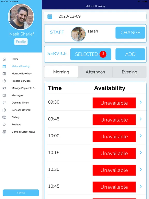 Ảnh chụp màn hình của AbFab Salon iPad 
