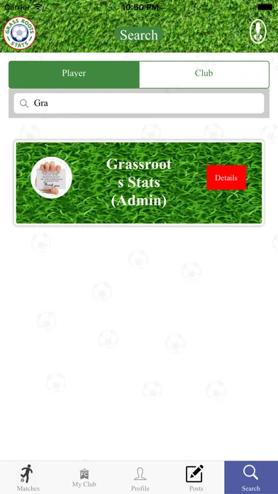 Grassroots Stats Screenshots