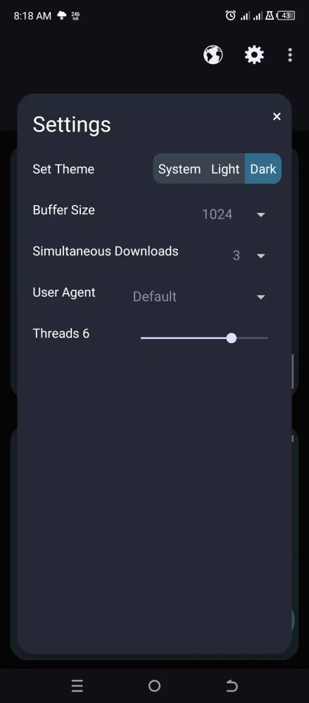 Tiny Download Manager スクリーンショット