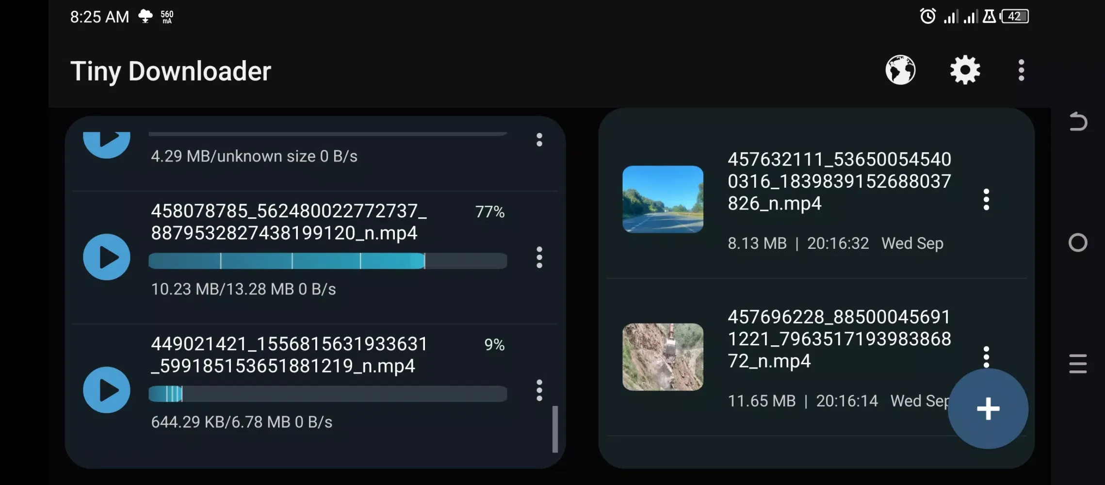 Tiny Download Manager スクリーンショット