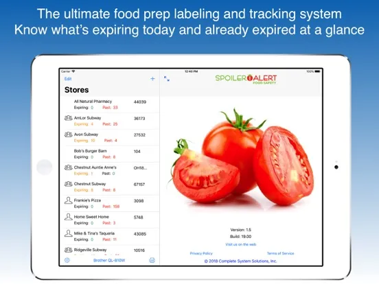 Tangkapan skrin Spoiler Alert Food Safety iPad 