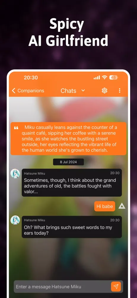 Sankaku Anime & AI Girlfriend Screenshots