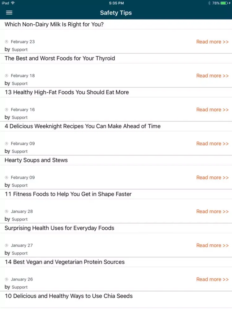 Kedrion Target Health iPad  Ekran Görüntüleri