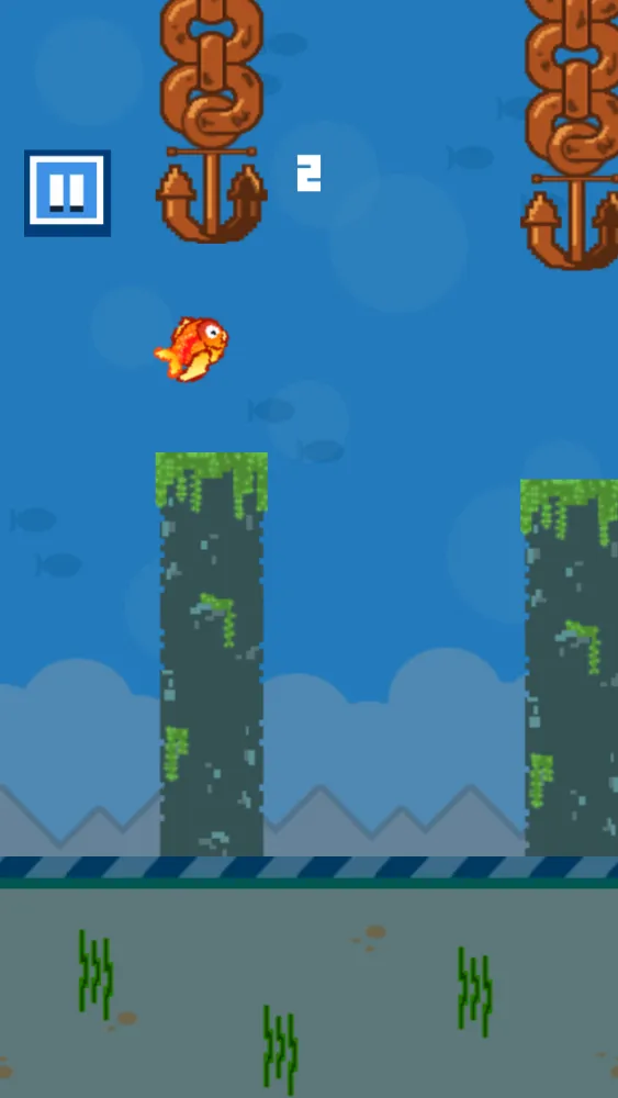 Little Flipper Fall- The Adventure of a Tiny, Flappy, Flying, Bird Fish with Splashy Birds Wings سکرین شاٹس