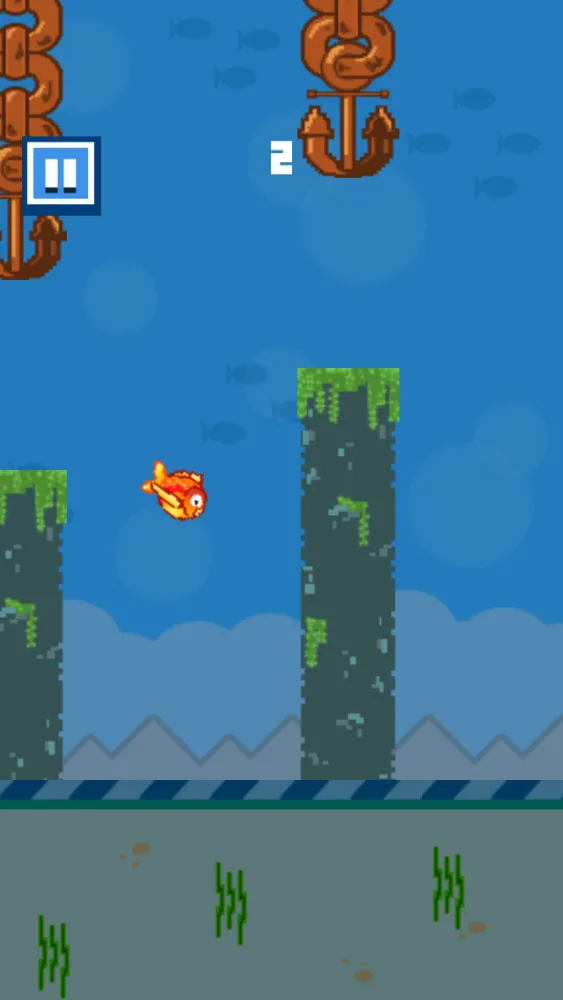 Little Flipper Fall- The Adventure of a Tiny, Flappy, Flying, Bird Fish with Splashy Birds Wings سکرین شاٹس