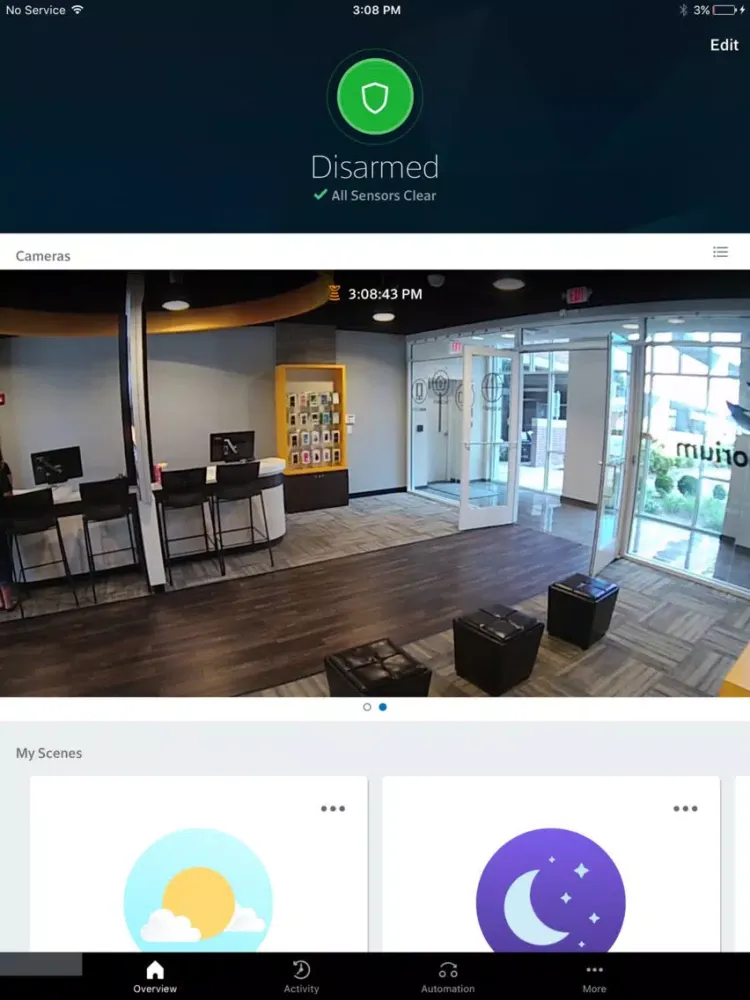 Tangkapan skrin Comporium ReadyHome iPad 