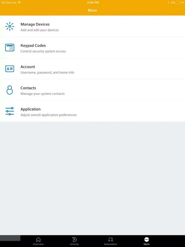 Tangkapan skrin Comporium ReadyHome iPad 
