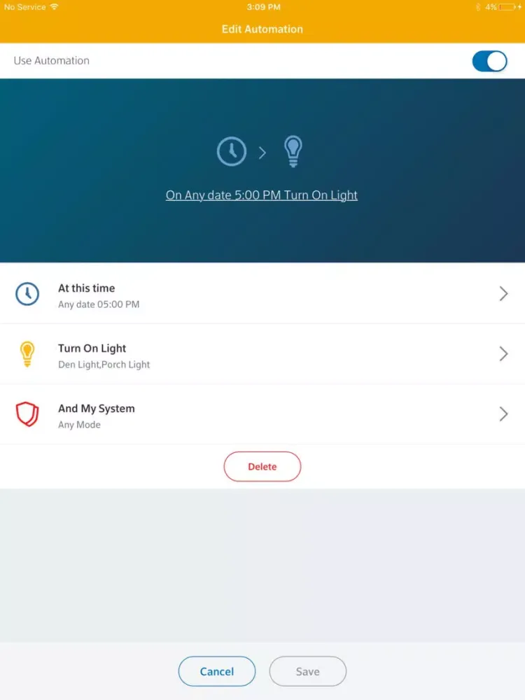 Tangkapan skrin Comporium ReadyHome iPad 