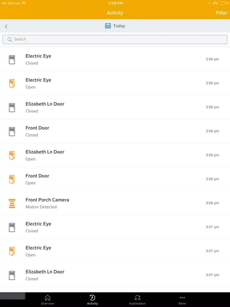 Tangkapan skrin Comporium ReadyHome iPad 