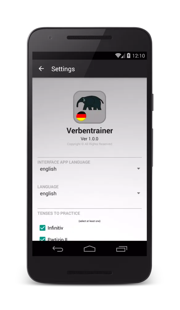 Screenshot di Verben - Trainer