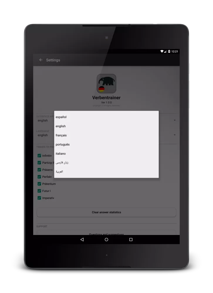 Screenshot di Verben - Trainer