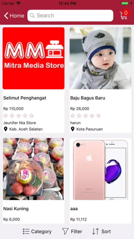 Ảnh chụp màn hình của Mitra Media Store