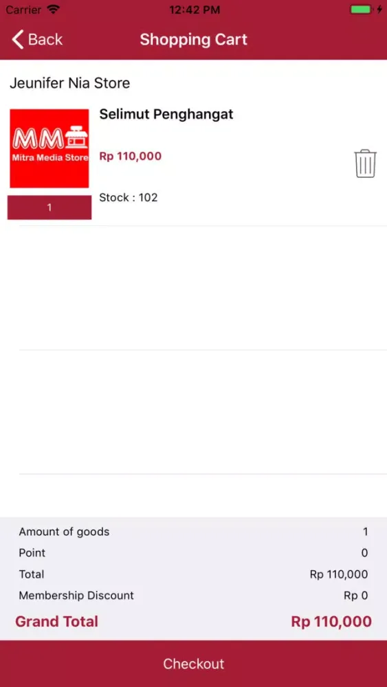 Ảnh chụp màn hình của Mitra Media Store