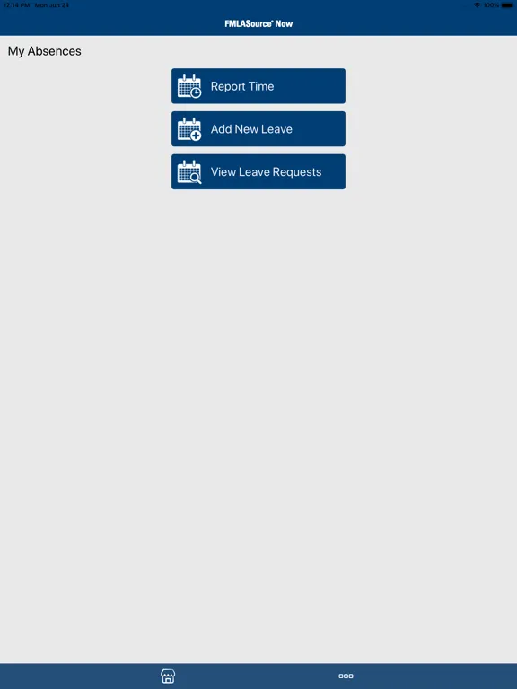 Tangkapan layar FMLASource® Now iPad 