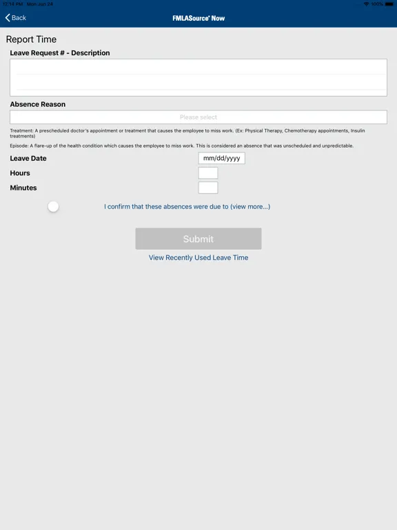 Tangkapan layar FMLASource® Now iPad 