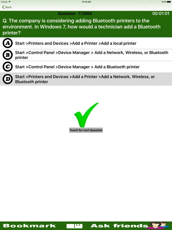 CompTIA A+ 220-801 Exam 1000+ Questions Free iPad  スクリーンショット
