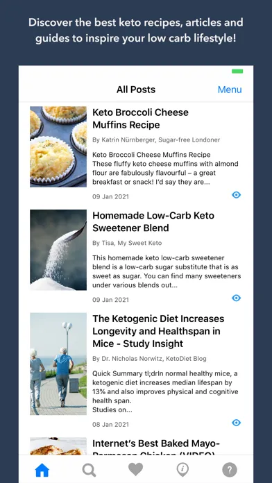 Keto App: Recipes Guides News سکرین شاٹس